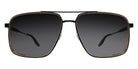 Barton Perreira® 007 Scaramanga BRP SCAR5871K - Black Satin/Gold/Noir (AR) With Breath Logo Sunglasses