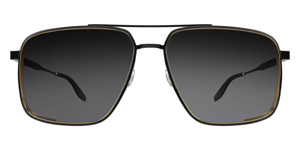 Barton Perreira® 007 Scaramanga BRP SCAR5871K - Black Satin/Gold/Noir (AR) With Breath Logo Sunglasses