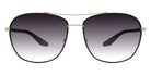 Barton Perreira® Sully BRP SULL5901K - Gold/Jet Enamel/Crystal/Black/Smolder (AR) Sunglasses