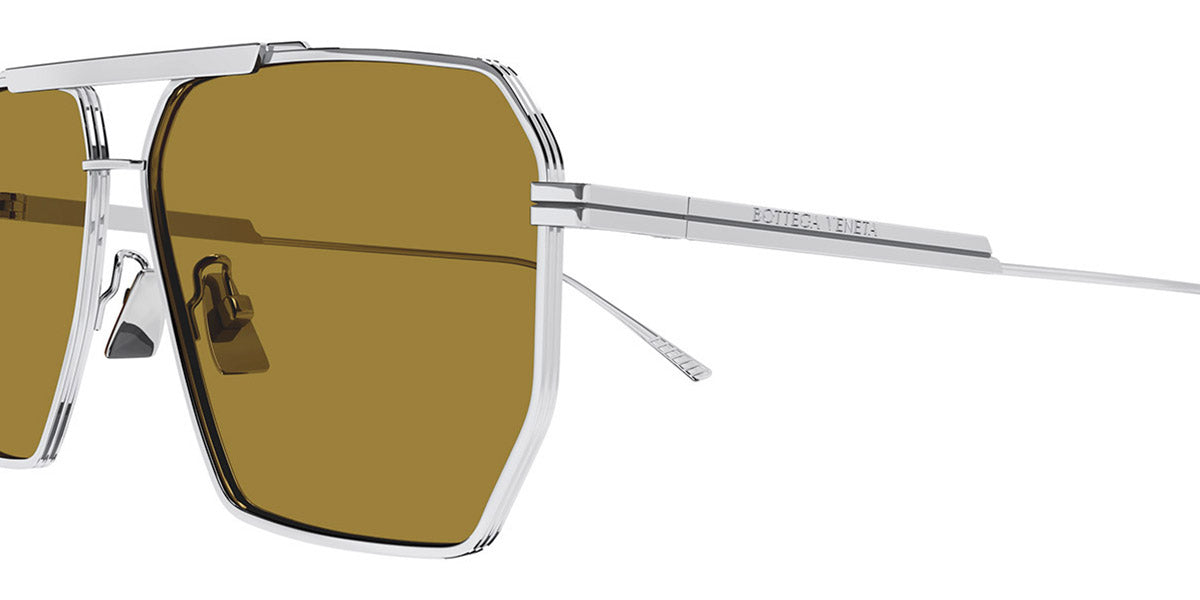 Bottega Veneta® BV1012S BV1012S 007 60 - Silver / Brown Sunglasses