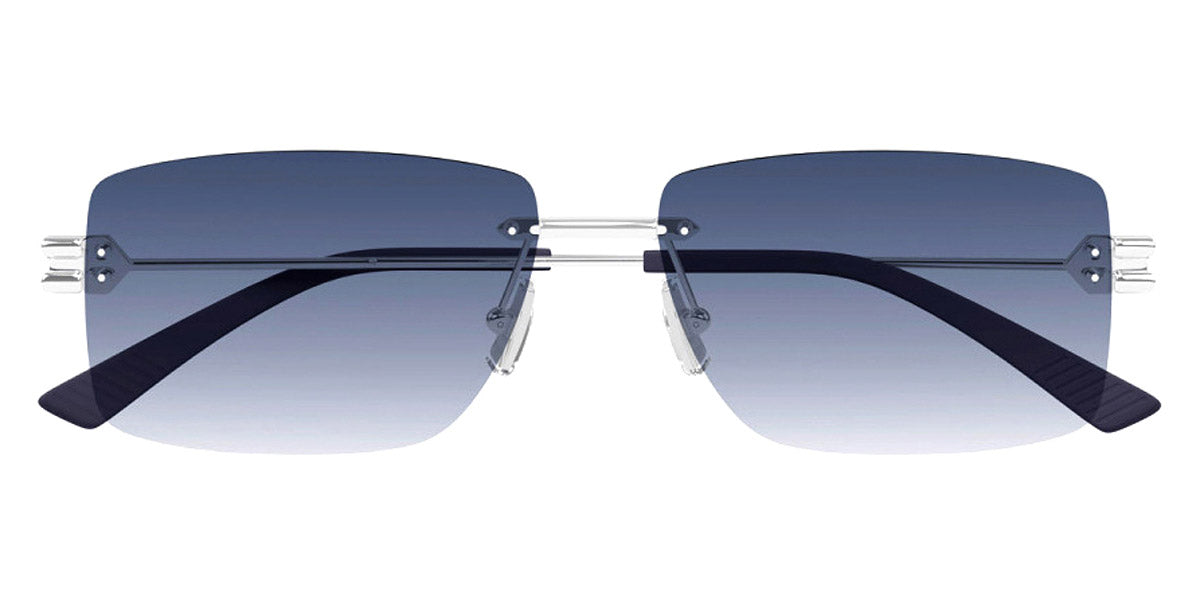 Bottega Veneta® BV1126S BV1126S 005 58 - Silver/Blue Sunglasses