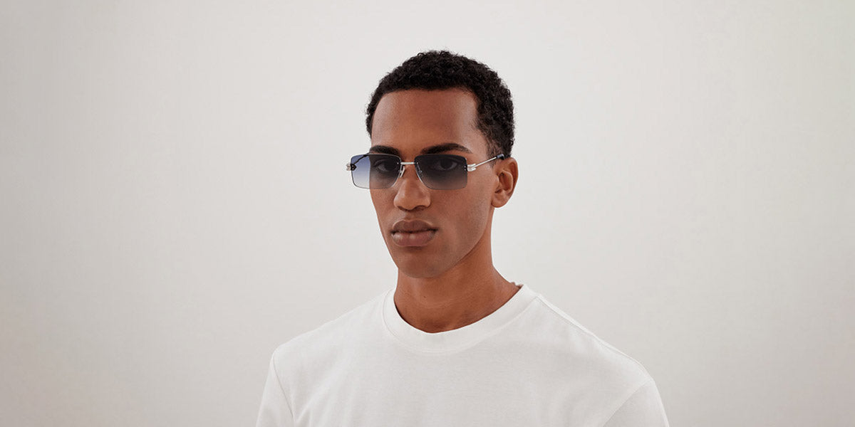 Bottega Veneta® BV1126S BV1126S 005 58 - Silver/Blue Sunglasses