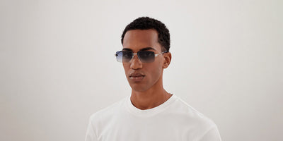 Bottega Veneta® BV1126S BV1126S 005 58 - Silver/Blue Sunglasses