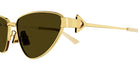 Bottega Veneta® BV1186S BV1186S 002 59 - Gold / Brown Sunglasses