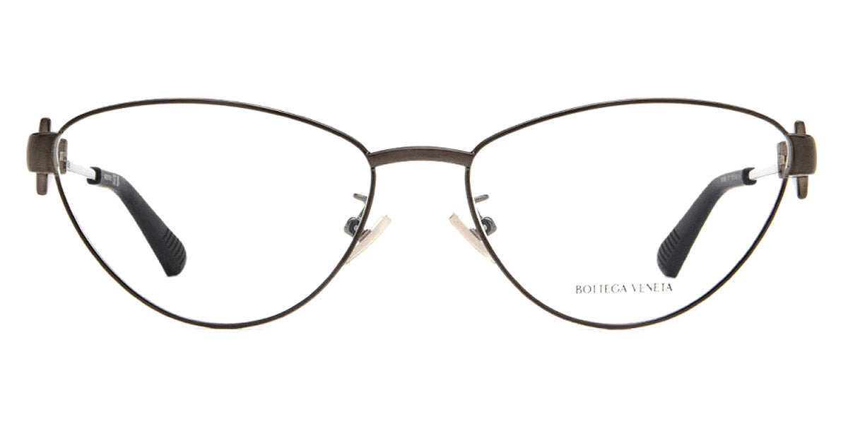 Bottega Veneta® BV1188O BV1188O 001 56 - Gunmetal/Transparent Eyeglasses