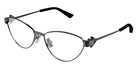 Bottega Veneta® BV1188O BV1188O 001 56 - Gunmetal/Transparent Eyeglasses