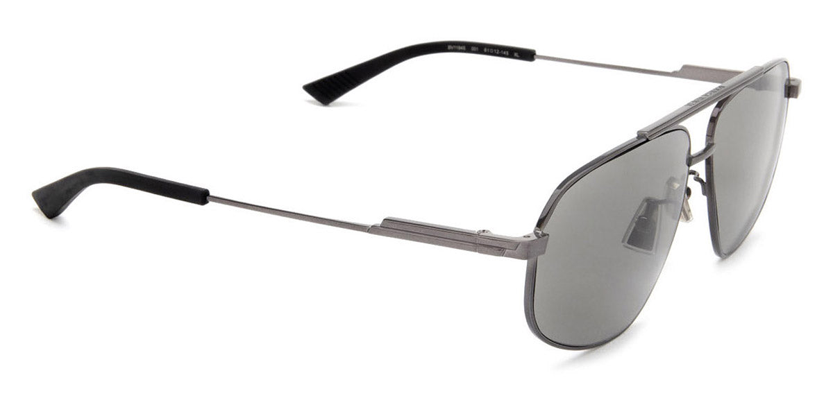 Bottega Veneta Silver Aviator Sunglasses, Gradient Gray UV Protection Shades 181337001_0.jpg?_a=BAVAUaDW0 main image 2