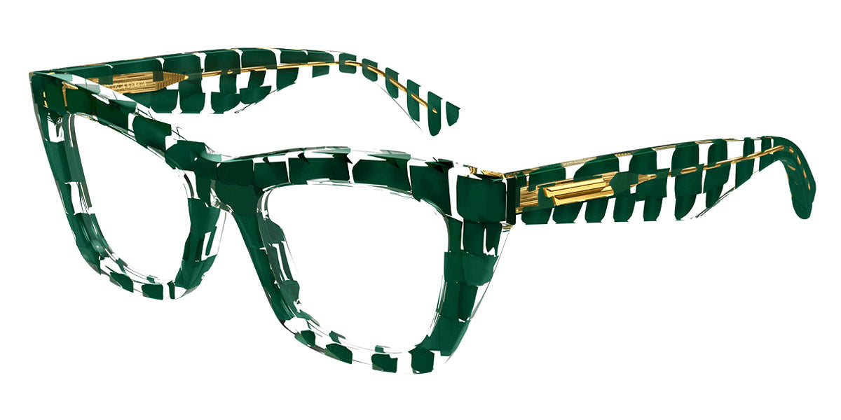 Bottega Veneta® BV1215O BV1215O 008 50 - Green/Transparent Eyeglasses
