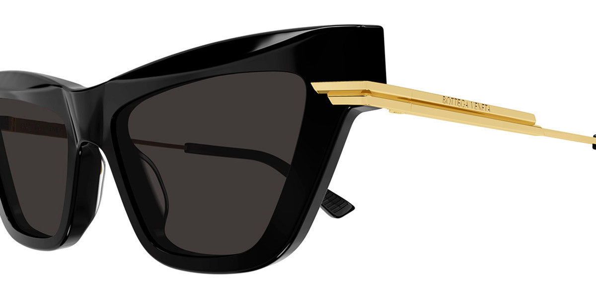 NEW BOTTEGA VENETA BV1241S 001 SUNGLASSES WOMEN BLACK/GOLD EYEWEAR Bottega Veneta® BV1241S Cat-Eye Sunglasses - EuroOptica main image 2