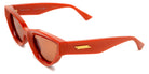 Bottega Veneta® BV1249S BV1249S 004 53 - Orange / Brown Sunglasses