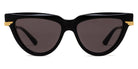 Bottega Veneta® BV1265S BV1265S 001 54 - Black / Grey Sunglasses