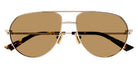 Bottega Veneta® BV1302S BV1302S 002 57 - Gold / Brown Sunglasses