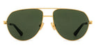 Bottega Veneta® BV1302S BV1302S 003 57 - Gold / Green Sunglasses