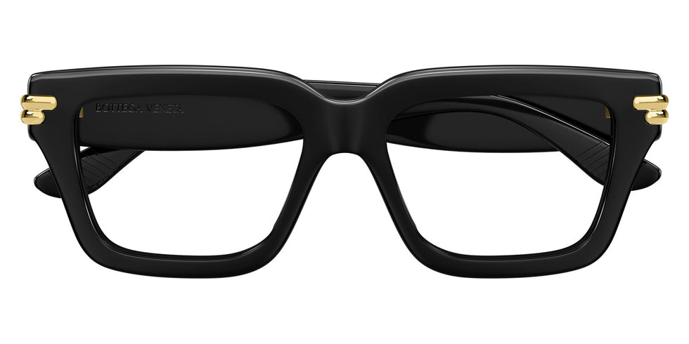 Bottega Veneta® BV1324O BV1324O 001 53 - Black/Black Eyeglasses