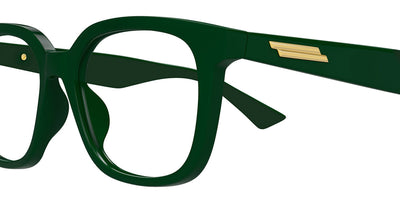 Bottega Veneta® BV1334OA BV1334OA 003 52 - Green/Transparent Eyeglasses