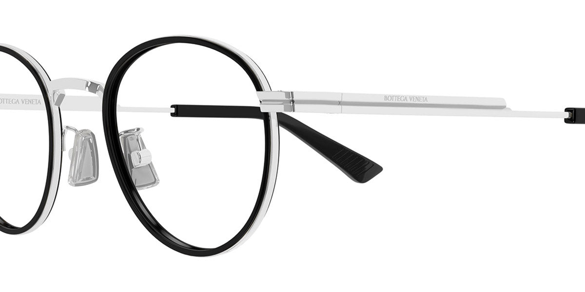 Bottega Veneta® BV1337OJ BV1337OJ 002 48 - Silver/Transparent Eyeglasses