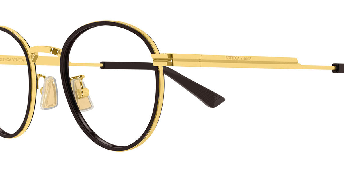 Bottega Veneta® BV1337OJ BV1337OJ 004 48 - Gold/Transparent Eyeglasses