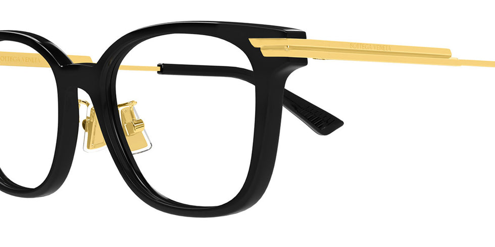 Bottega Veneta® BV1338OJ BV1338OJ 001 53 - Black/Transparent Eyeglasses