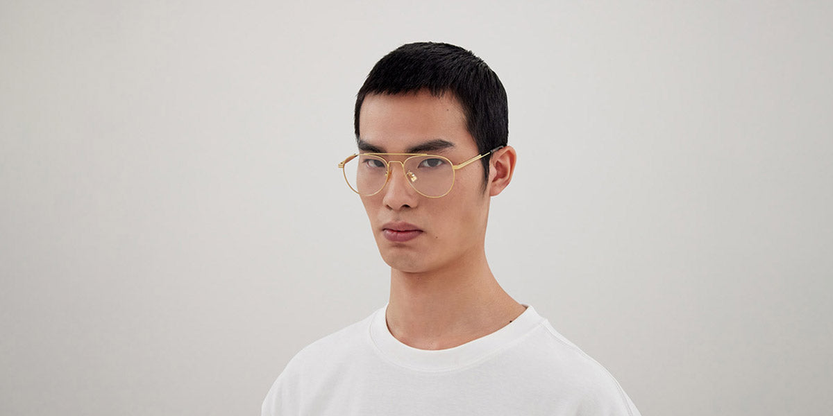 Bottega Veneta® BV1340OK BV1340OK 001 54 - Gold/Transparent 001 Eyeglasses
