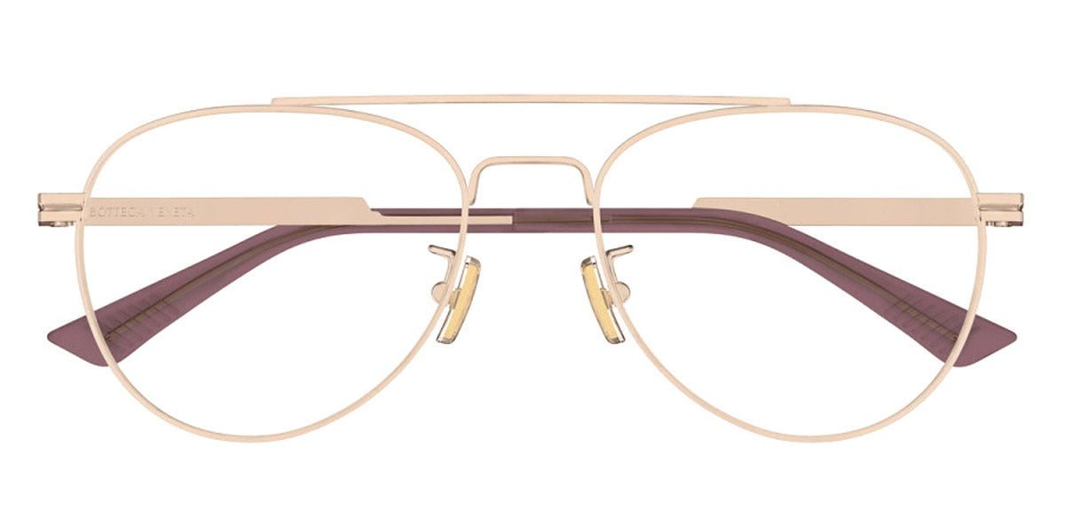 Bottega Veneta® BV1340OK BV1340OK 003 54 - Gold/Transparent Eyeglasses