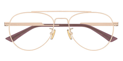 Bottega Veneta® BV1340OK BV1340OK 003 54 - Gold/Transparent Eyeglasses