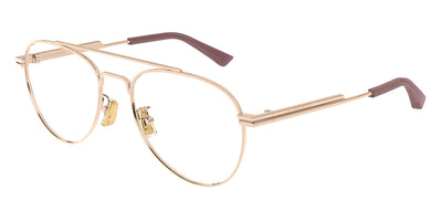 Bottega Veneta® BV1340OK BV1340OK 003 54 - Gold/Transparent Eyeglasses
