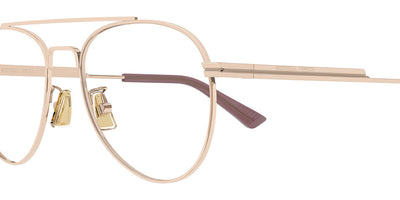 Bottega Veneta® BV1340OK BV1340OK 003 54 - Gold/Transparent Eyeglasses