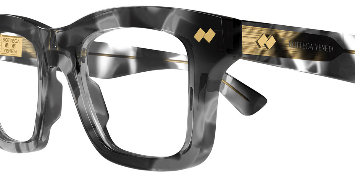 Bottega Veneta® BV1353O BV1353O 006 51 - Havana/Transparent Eyeglasses