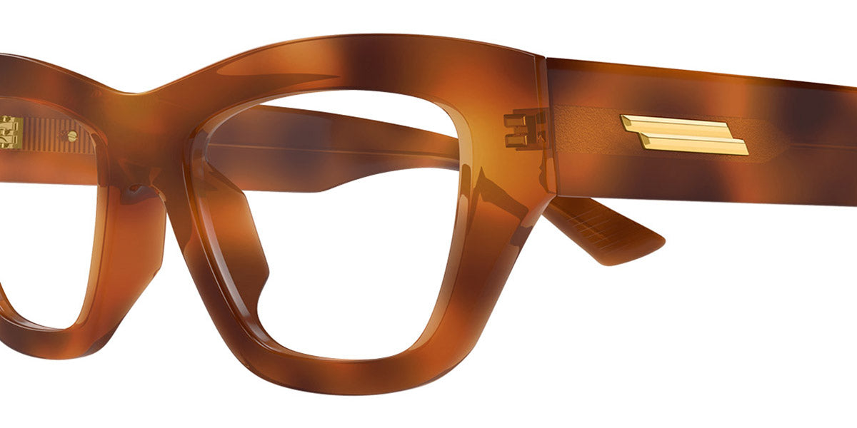 Bottega Veneta® BV1360O BV1360O 002 49 - Havana/Transparent Eyeglasses