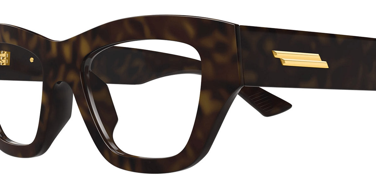 Bottega Veneta® BV1360O BV1360O 003 49 - Havana/Transparent Eyeglasses
