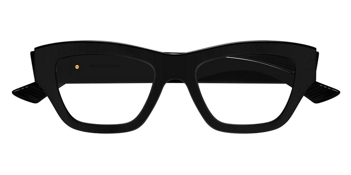 Bottega Veneta® BV1360O BV1360O 005 51 - Black/Transparent Eyeglasses