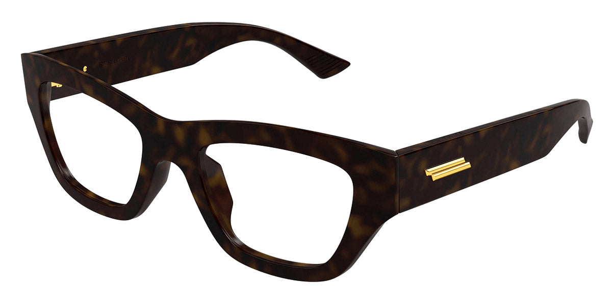 Bottega Veneta® BV1360O BV1360O 007 51 - Havana/Transparent Eyeglasses
