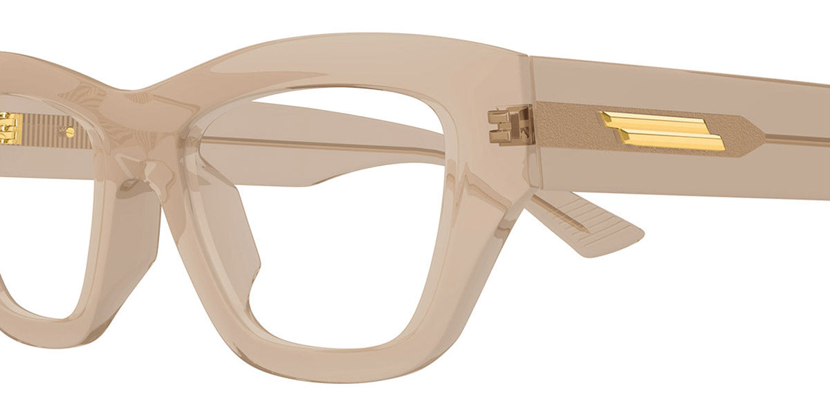 Bottega Veneta® BV1360O BV1360O 008 51 - Brown/Transparent Eyeglasses