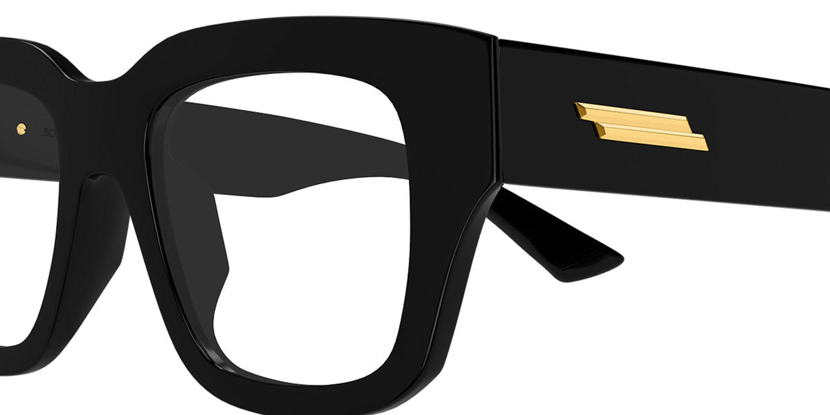 Bottega Veneta® BV1361O BV1361O 005 50 - Black/Transparent Eyeglasses