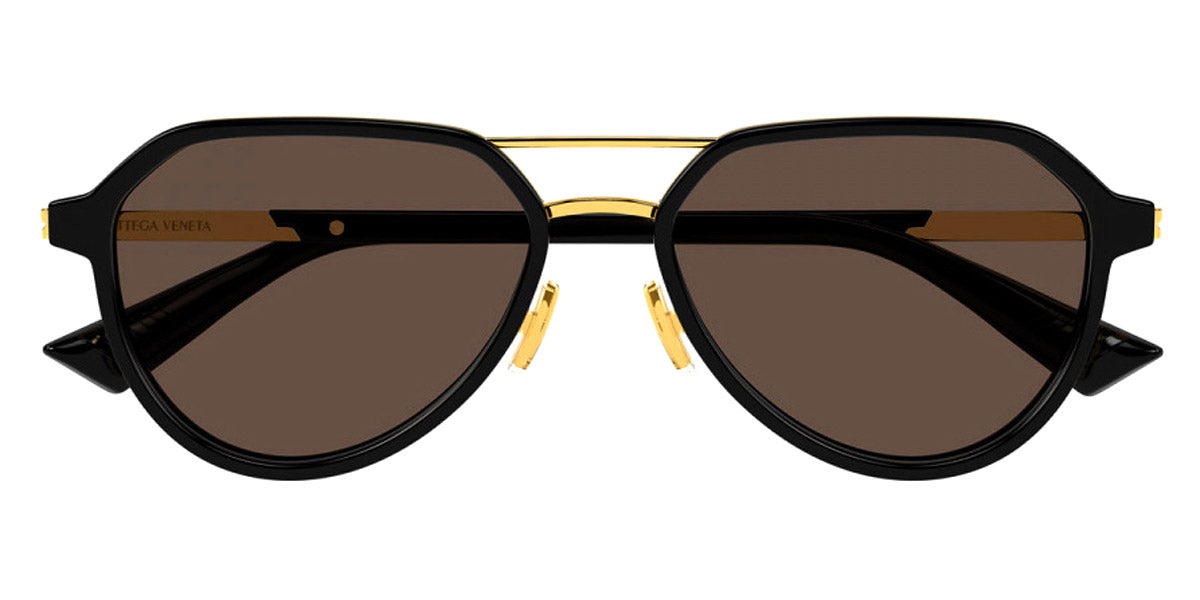 Bottega Veneta® BV1373S BV1373S 001 55 - Black/Brown Sunglasses