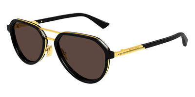 Bottega Veneta® BV1373S BV1373S 001 55 - Black/Brown Sunglasses