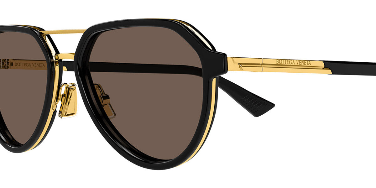 Bottega Veneta® BV1373S BV1373S 001 55 - Black/Brown Sunglasses