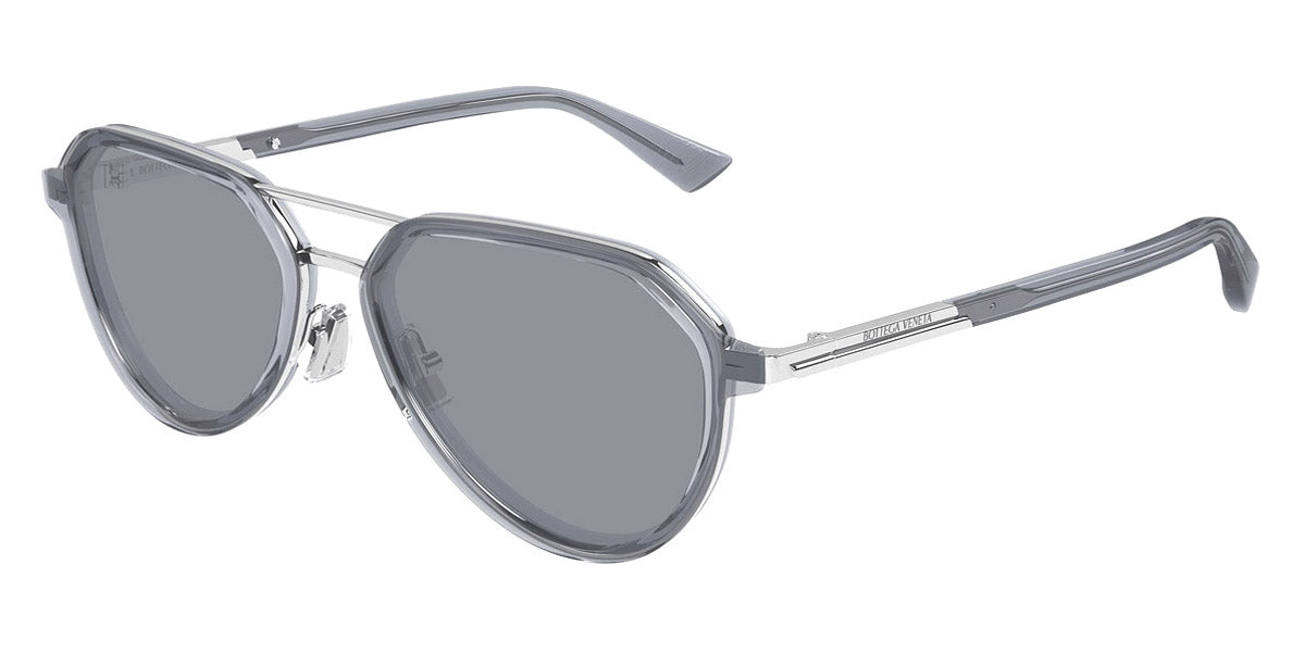 Bottega Veneta® BV1373S BV1373S 003 55 - Light-Blue/Grey Sunglasses