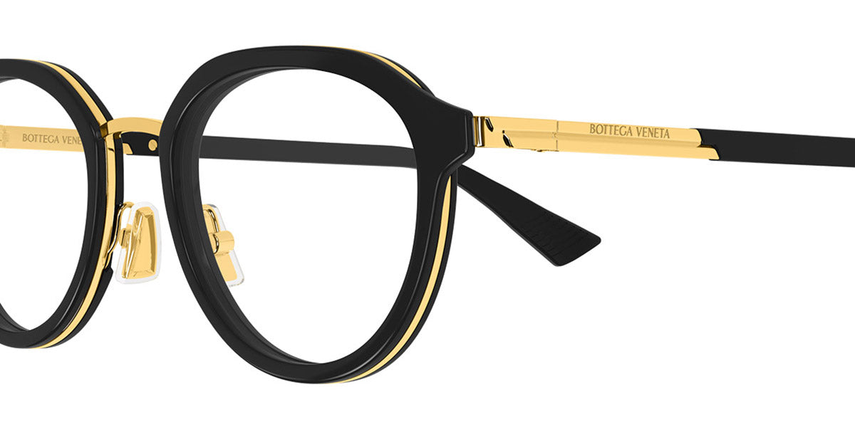 Bottega Veneta® BV1377OA BV1377OA 005 51 - Black/Transparent Eyeglasses