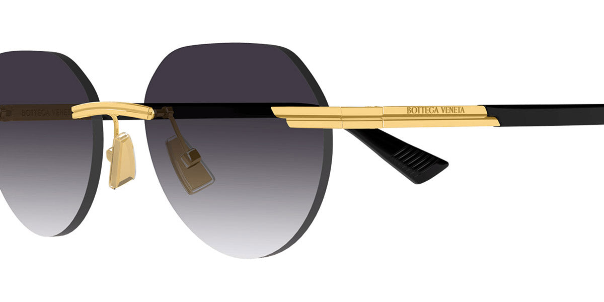 Bottega Veneta® BV1379S BV1379S 001 51 - Gold/Grey Sunglasses