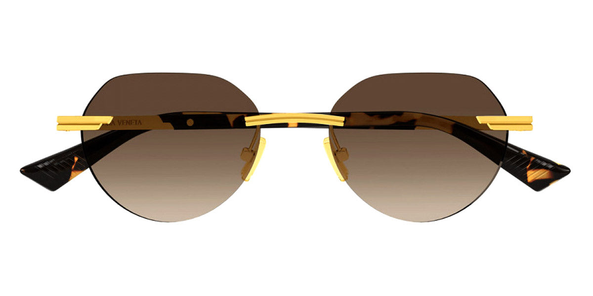 Bottega Veneta® BV1379S BV1379S 003 51 - Gold/Brown Sunglasses