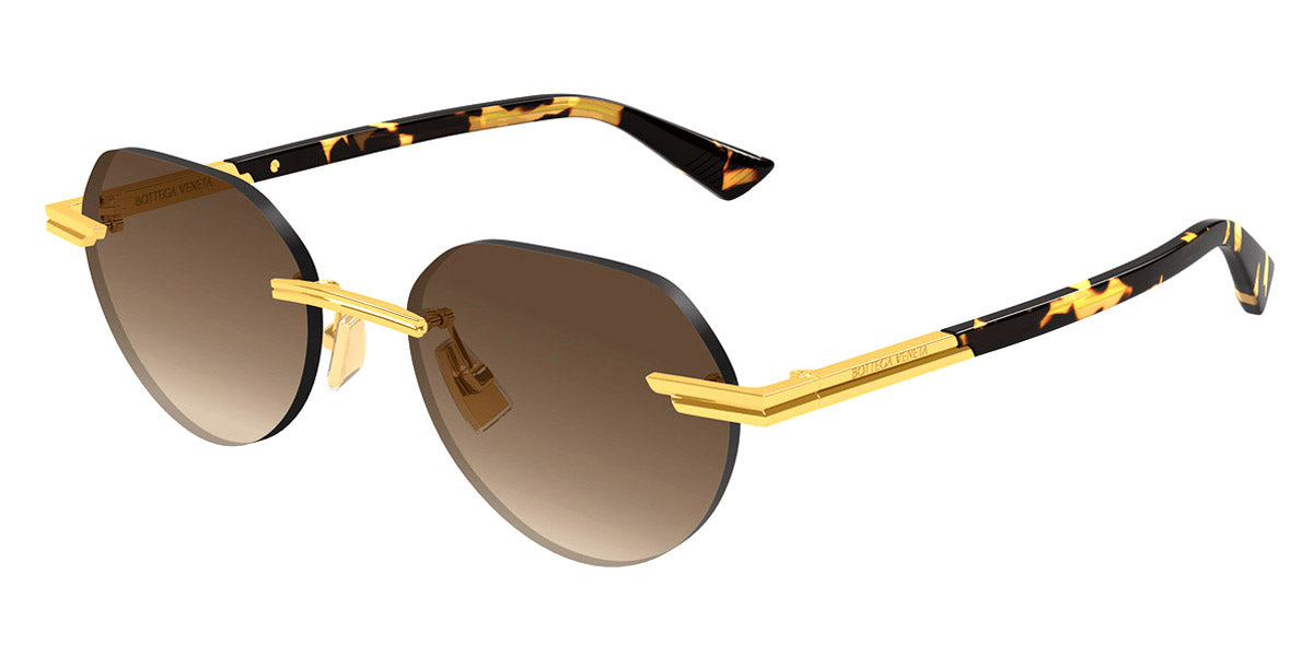 Bottega Veneta® BV1379S BV1379S 003 51 - Gold/Brown Sunglasses