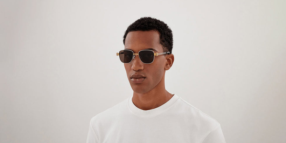Bottega Veneta® BV1380S BV1380S 001 51 - Silver/Brown Sunglasses
