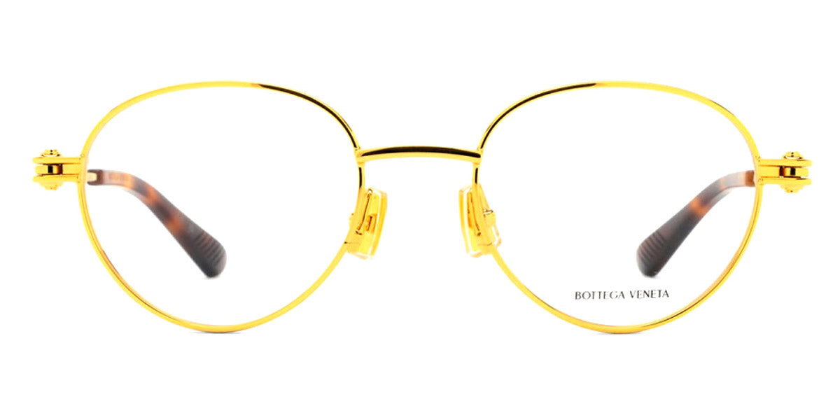 Bottega Veneta® BV1382O BV1382O 003 50 - Gold/Transparent Eyeglasses