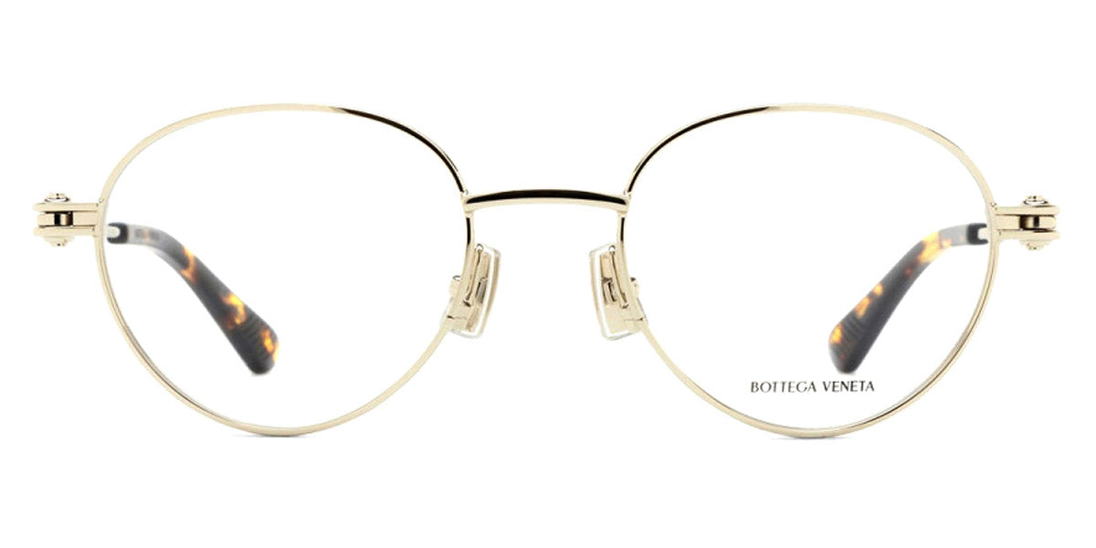 Bottega Veneta® BV1382O BV1382O 004 50 - Silver/Transparent Eyeglasses