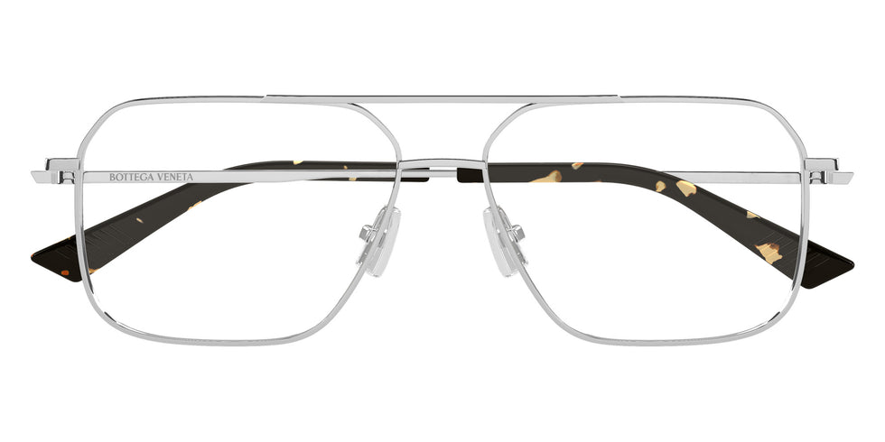 Bottega Veneta® BV1384O BV1384O 002 58 Eyeglasses - 002-Silver