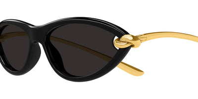 Bottega Veneta® BV1390S BV1390S 001 56 - Black/Grey Sunglasses