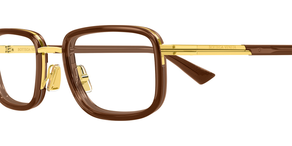 Bottega Veneta® BV1464O BV1464O 007 53 Eyeglasses - 007-Gold