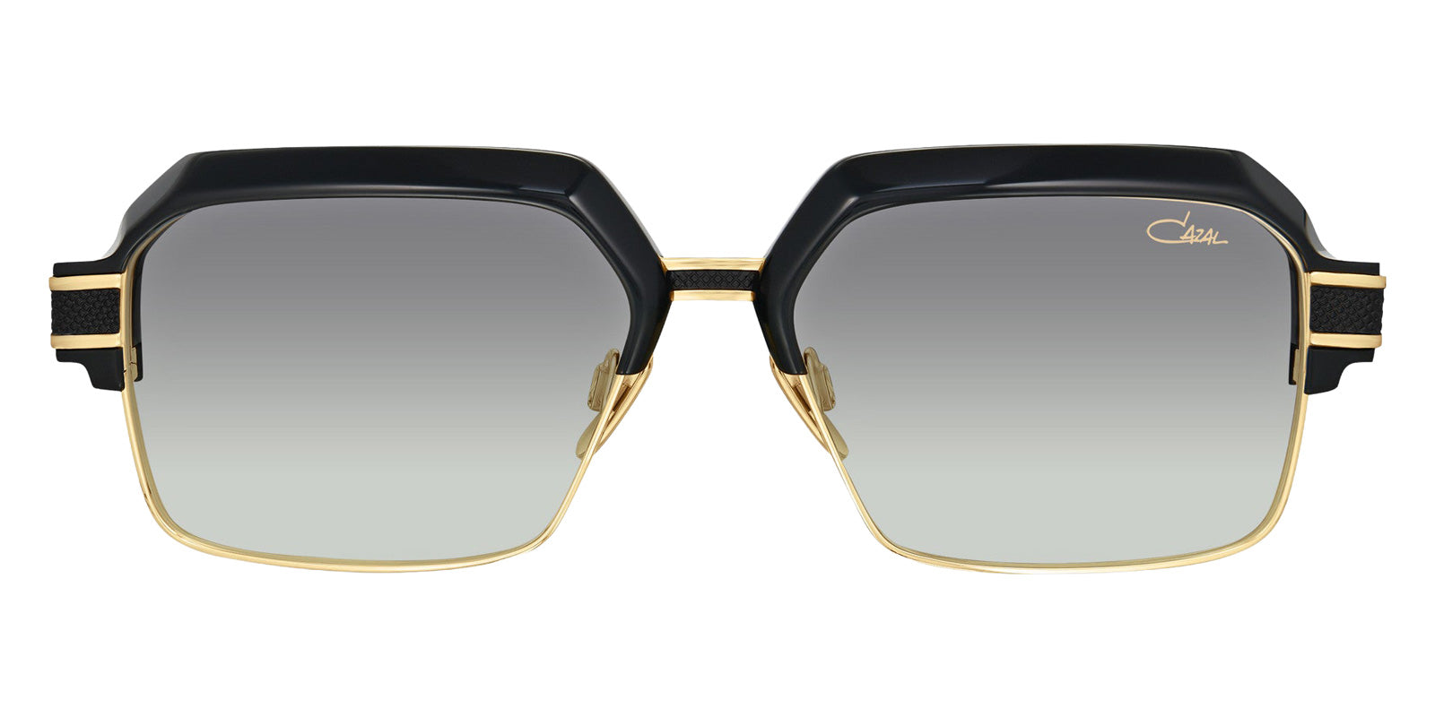 Cazal® 6041/3 Sunglasses - 001 Black-Gold/Grey Gradient/Ar Coated
