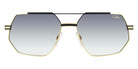 Cazal® 7113/3 Sunglasses - 001 Black-Gold/Grey Gradient/Ar Coated